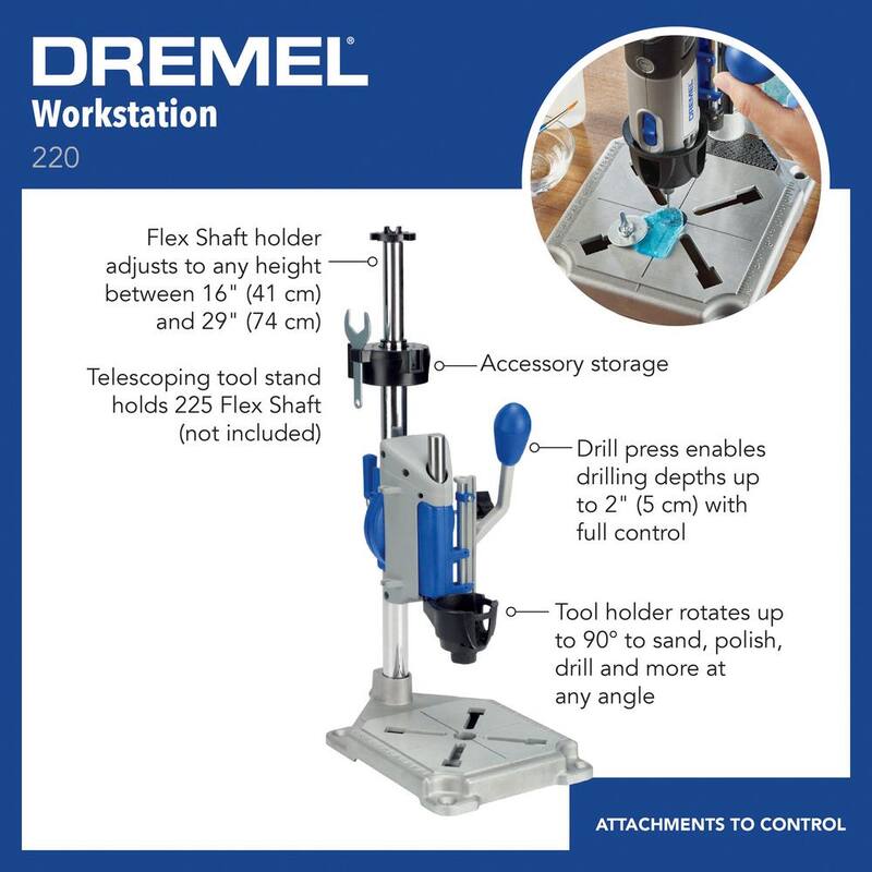 Estación de trabajo para herramienta rotativa Dremel para carpintería y fabricación de joyería - 220-01