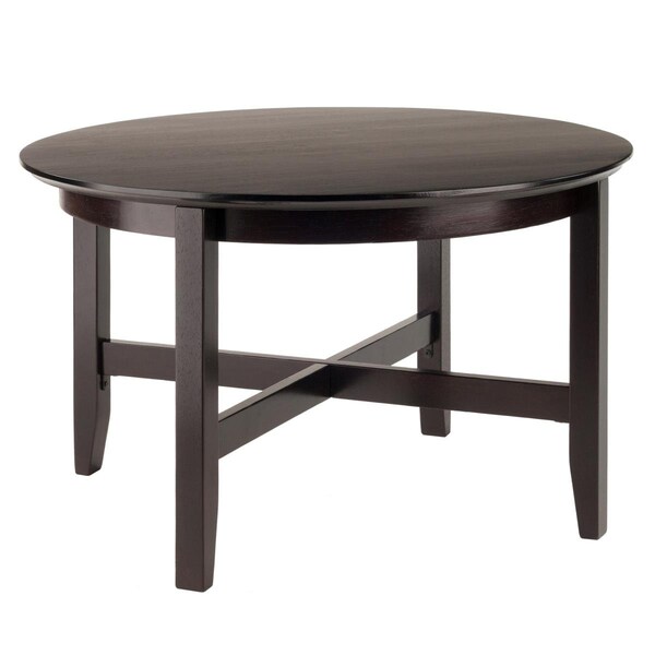 Winsome Wood Toby Coffee Table, Espresso - 18.1 in. x 30 in. dia. - 92143