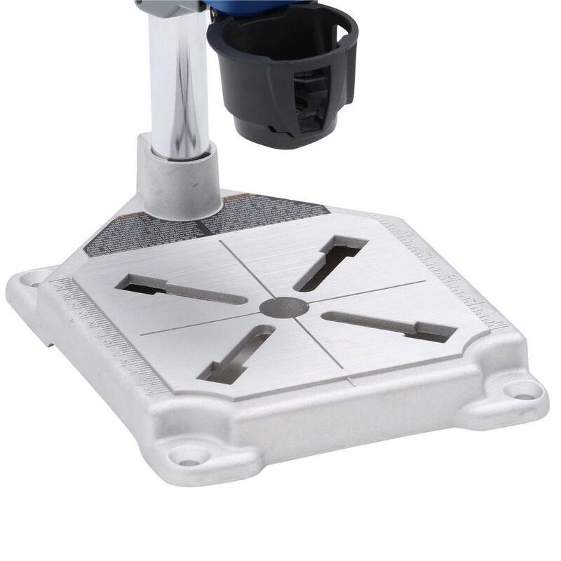 Soporte de estación de trabajo para herramienta rotativa Dremel y prensa de taladro con mandril sin llave para múltiples accesorios de 1/32 a 1/8 de pulgada - 220-01+4486