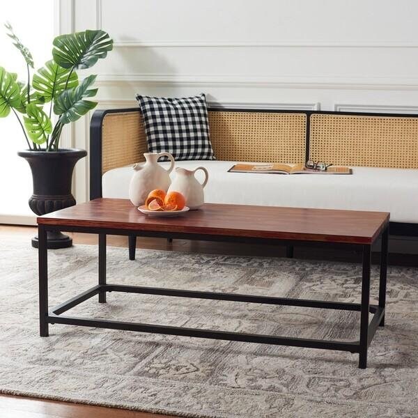 Safavieh Alec Coffee Table- Distressed Red Barn - 17.7 x 24 x 48 in. - AMH6545E