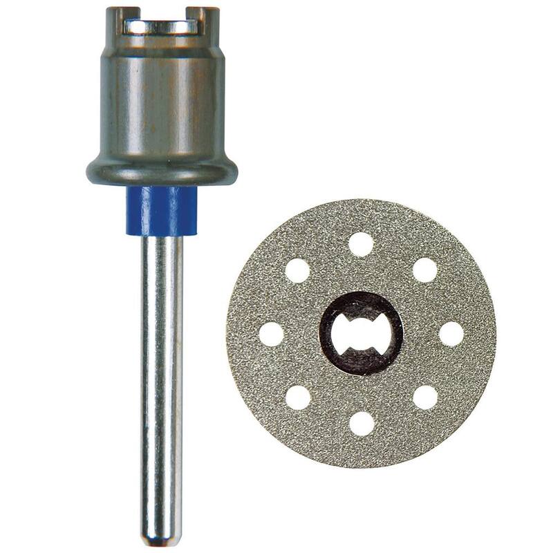 Mandril para herramienta rotativa Dremel EZ Lock con rueda de corte de azulejo de diamante de 1-1/2 pulgadas para azulejos y materiales cerámicos - EZ402 + EZ545