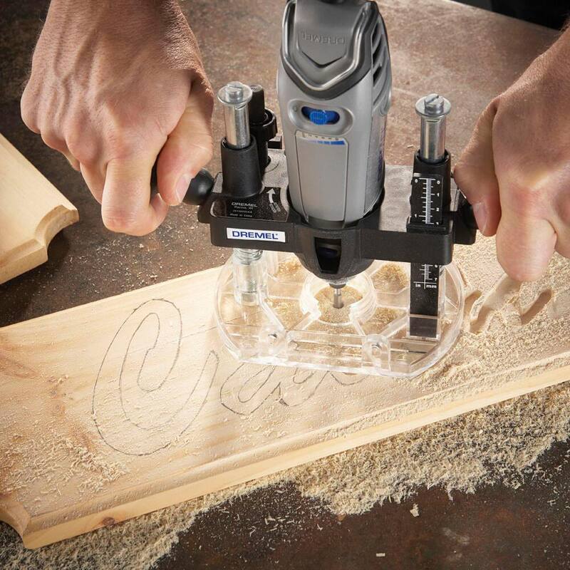 Broca de router de inmersión Dremel con juego de brocas de router de acero para materiales blandos y madera (6 piezas) - 335-01+692
