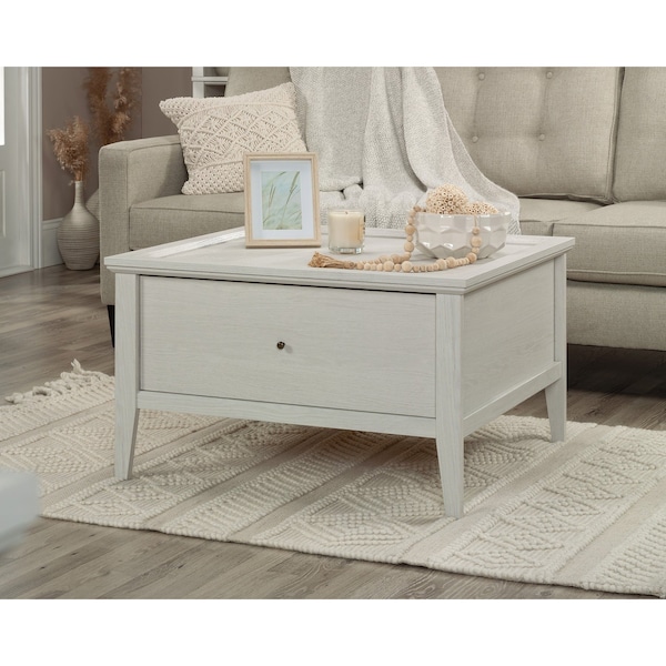 Sauder Larkin Ledge Storage Coffee Table Go , Large storage drawer features metal runners and safety stops - 433723