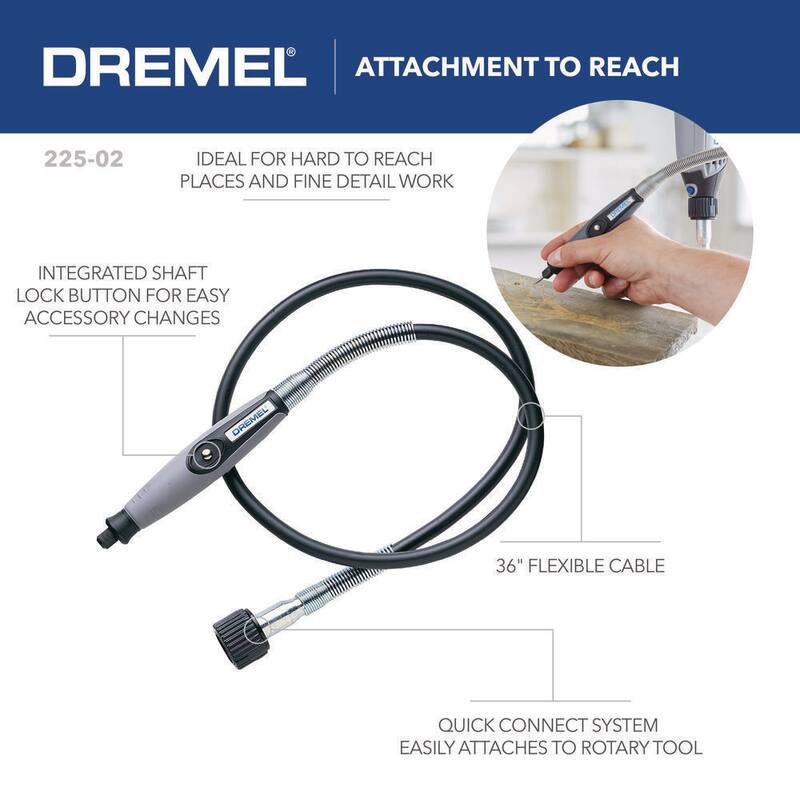 Accesorio de eje flexible para herramienta rotativa Dremel + Estación de trabajo para herramienta rotativa para carpintería y fabricación de joyería - 225-02+220-01