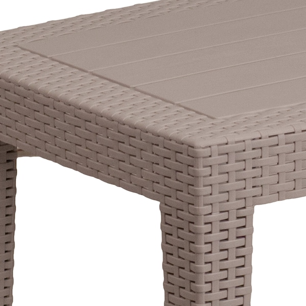 Flash Furniture Seneca Light Gray Faux Rattan Coffee Table - DAD-SF2-T-GG