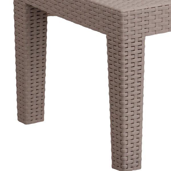 Flash Furniture Seneca Light Gray Faux Rattan Coffee Table - DAD-SF2-T-GG