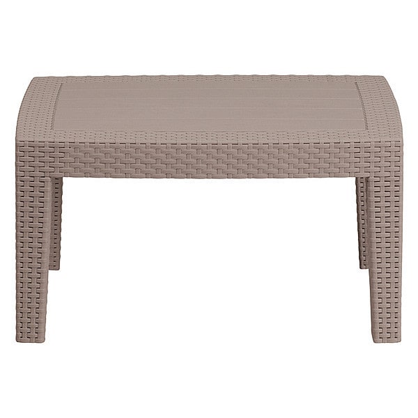 Flash Furniture Seneca Light Gray Faux Rattan Coffee Table - DAD-SF2-T-GG