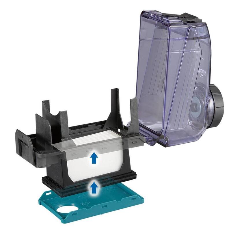 Accesorio de extractor de polvo Makita con mecanismo de limpieza de filtro HEPA, GRH01 - DX12