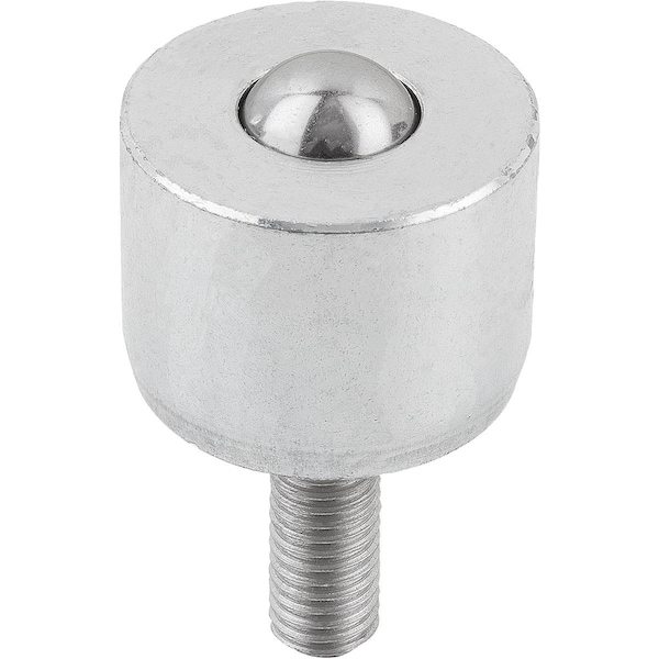 Kipp Ball Transfer Unit Mini D1=M06X15, Form:A Steel, Comp:Steel - K0749.1106