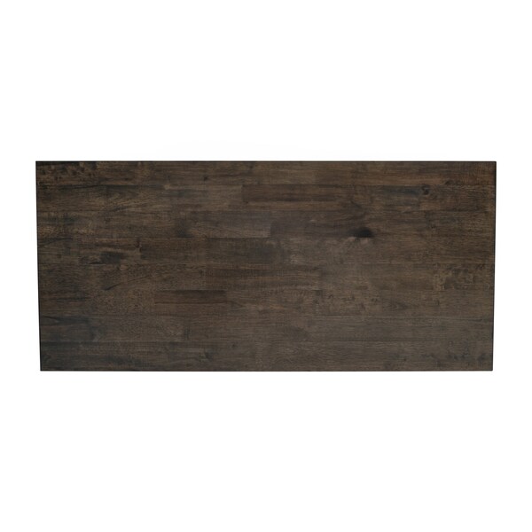 Flash Furniture Jasper Farmhouse Style Solid Wood Coffee Table w/X-Frame Design and Lower Shelf in Dark Gray - LFS-2007-DKGRY-GG