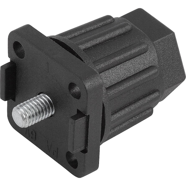 Kipp Machine Foot Adj For Aluminum Profiles A=40, D=40, D1=M08, H=45-65, H1=54-74, Plastic,  - K0432.401008