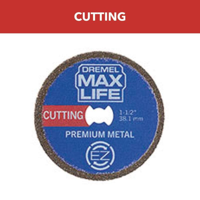Rueda de corte de metal premium con mecanismo de bloqueo EZ de 1-1 / 2" Dremel Max Life - EZ506HP