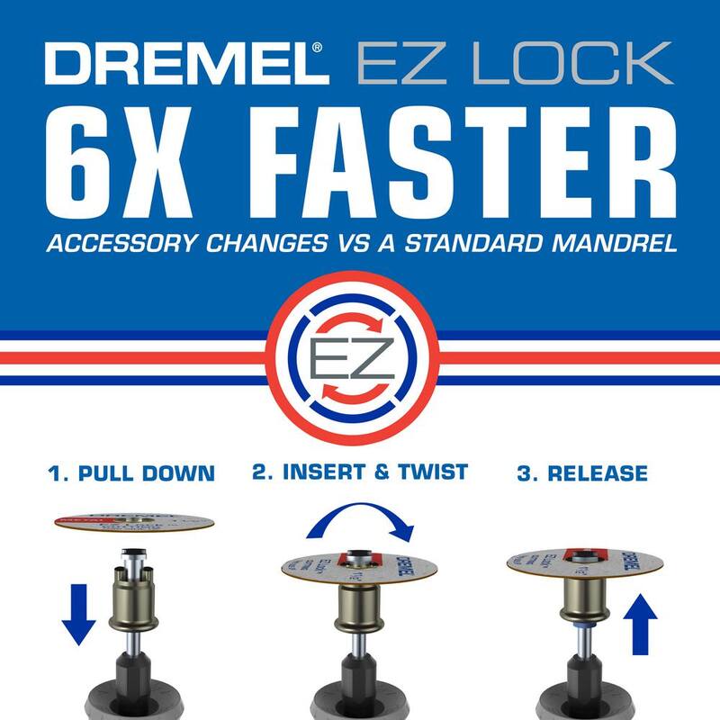 Rueda de corte de metal premium con mecanismo de bloqueo EZ de 1-1 / 2" Dremel Max Life - EZ506HP