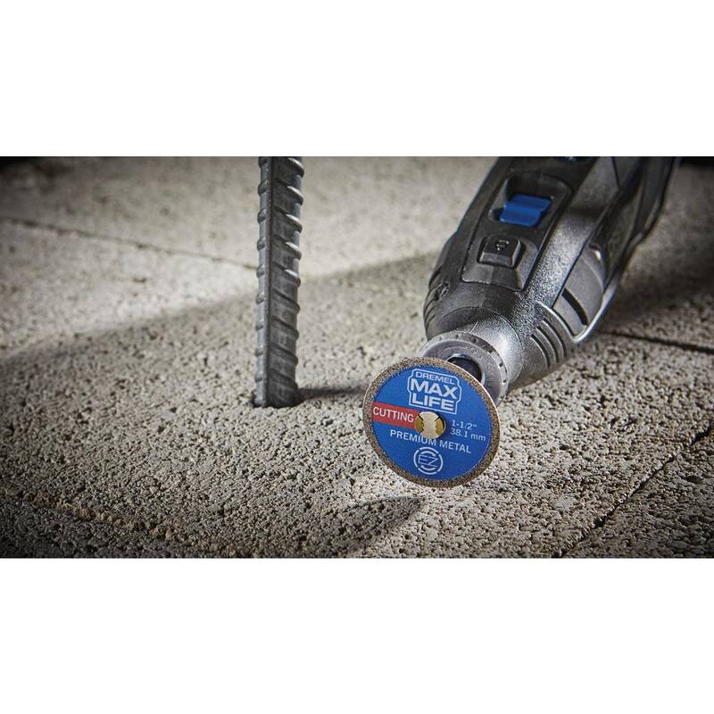 Rueda de corte de metal premium con mecanismo de bloqueo EZ de 1-1 / 2" Dremel Max Life - EZ506HP