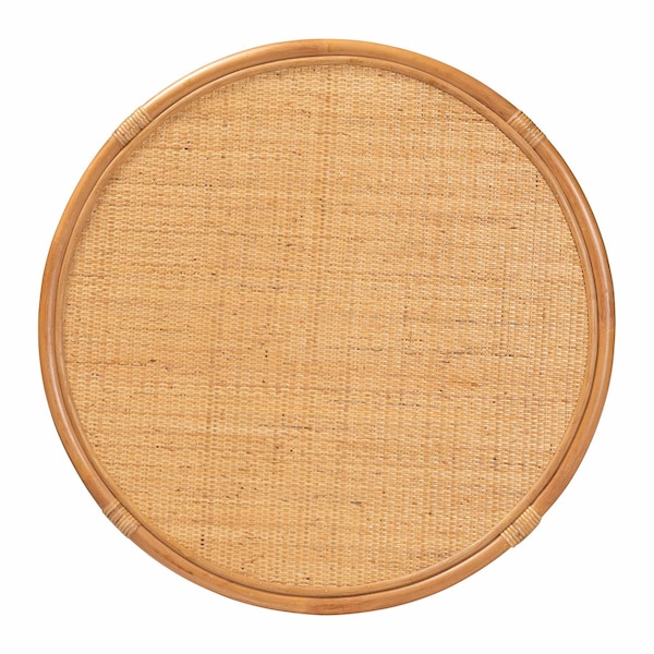 Bali & Pari Louis Modern Bohemian Natural Brown Rattan Coffee Table - 239-13590-ZORO