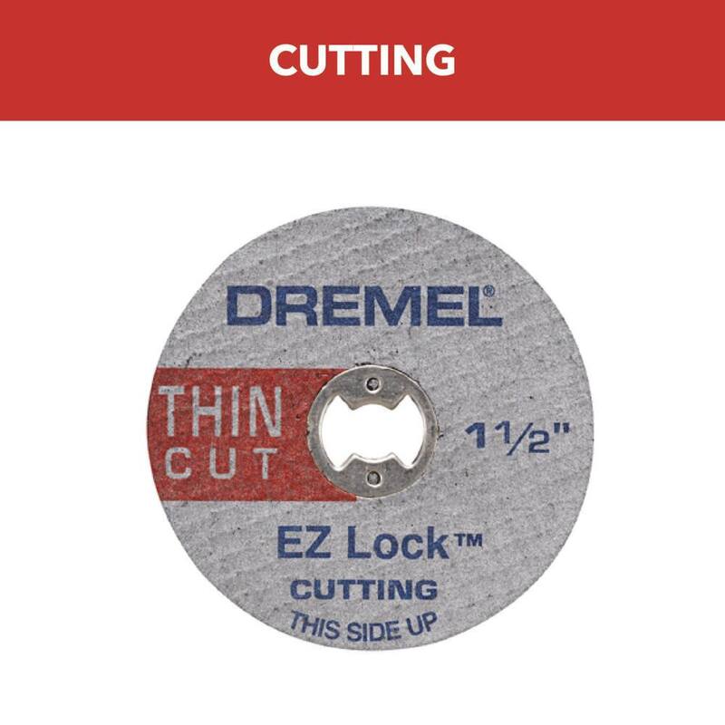 Rueda de corte delgada para herramienta rotativa Dremel EZ Lock de 1-1/2 pulgadas (paquete de 5) - EZ409