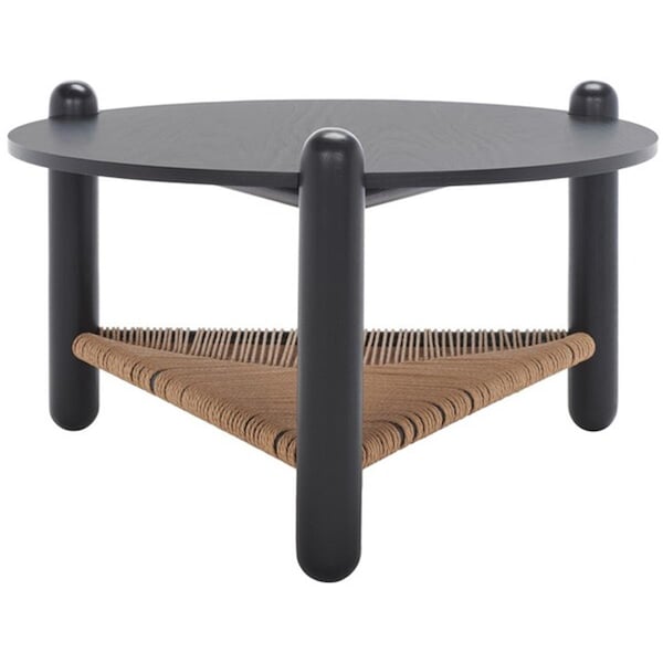 Safavieh Macianna Woven Shelf Coffee Table, Black - SFV4146C