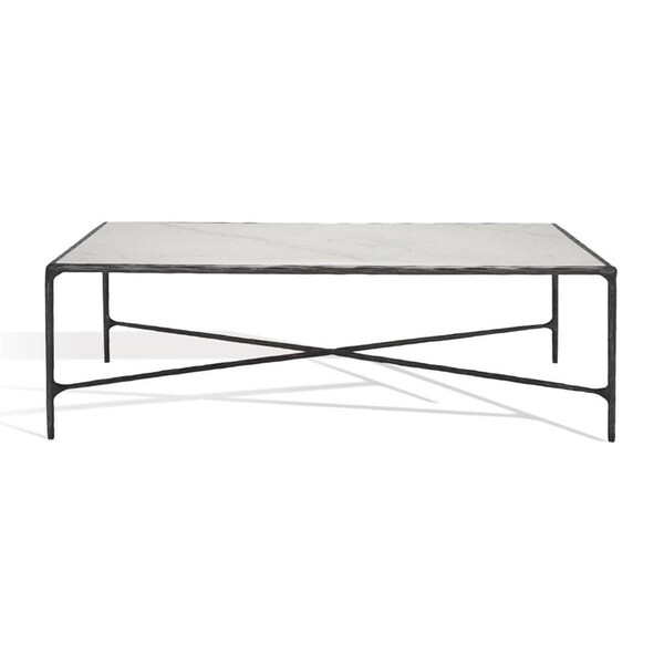 Safavieh 15 x 48 x 28 in. Jessa Rectangle Coffee Table Black & White - SFV9500D