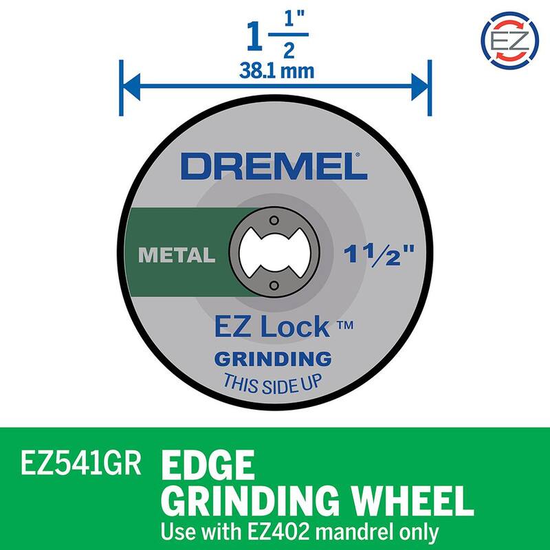 Dremel EZ Lock 1-1/2 pulgadas Rueda de Desbaste de Metal para Herramienta Rotativa - EZ541GR
