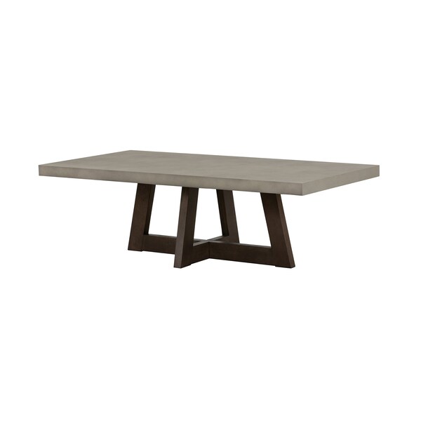 Armen Living Elodie Gray Concrete and Dark Gray Oak Rectangle Coffee Table - LCELCOCCGR