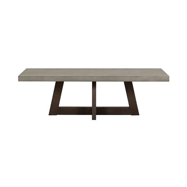 Armen Living Elodie Gray Concrete and Dark Gray Oak Rectangle Coffee Table - LCELCOCCGR