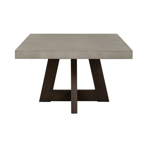 Armen Living Elodie Gray Concrete and Dark Gray Oak Rectangle Coffee Table - LCELCOCCGR