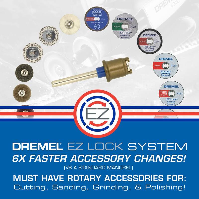 Dremel EZ Lock 1.25 pulgadas Paquete múltiple de Discos de lija para herramienta rotativa con grano variado - EZ414SA