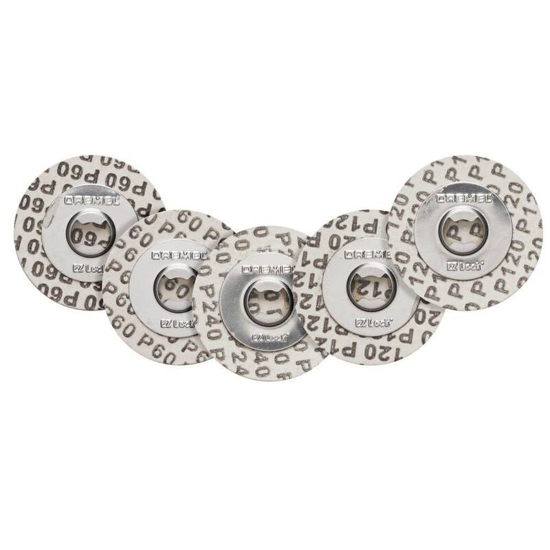 Dremel EZ Lock 1.25 pulgadas Paquete múltiple de Discos de lija para herramienta rotativa con grano variado - EZ414SA