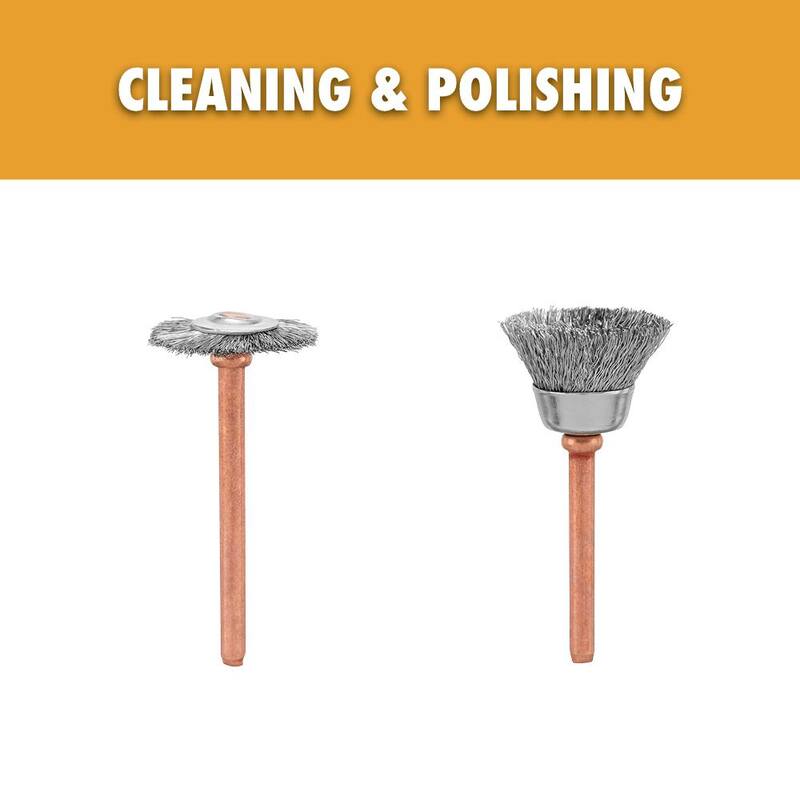 Juego de cepillos de alambre de 2 piezas para herramienta rotativa RYOBI (Para metal, madera y plástico) - A90CP02