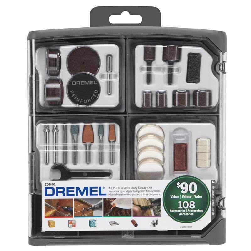 Kit de accesorios todo uso para herramienta rotativa Dremel (108 piezas) - 708-01