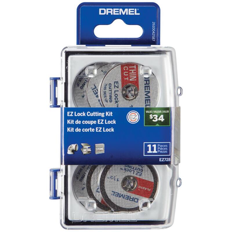 Dremel EZ728-01 11 PC EZ Lock Set de Accesorios de Corte Giratorio para Herramienta Rotativa Micro - EZ728