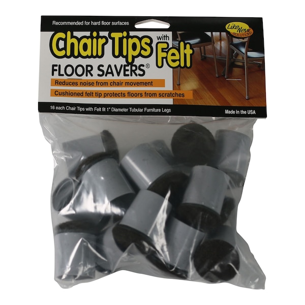 Master Mfg Felt Chair Tips 1" Dia. Vinyl Slip, PK96 - 88454CS
