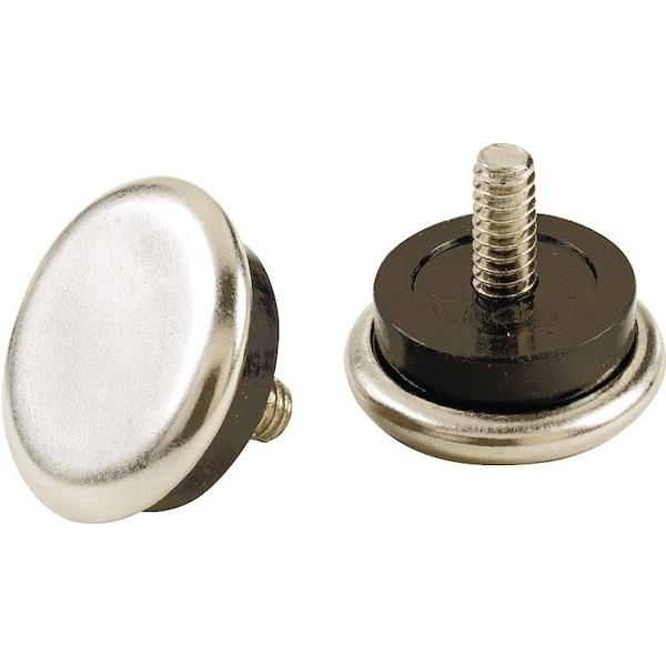 Shepherd Hardware Furniture Glide, Metal/Rubber, Silver, 4PK - 9449