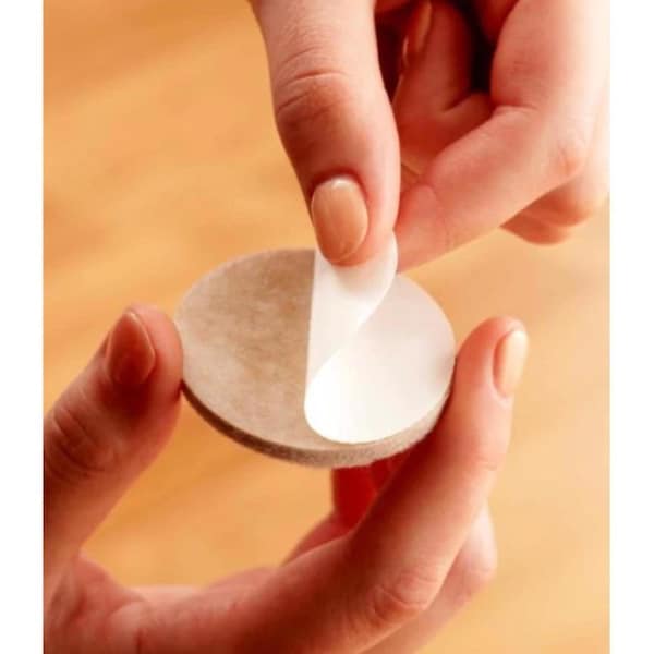 Scotch 3M Scotch Felt Self Adhesive Protective Pad Beige Round 1 in. W 32 pk - SP802-NA