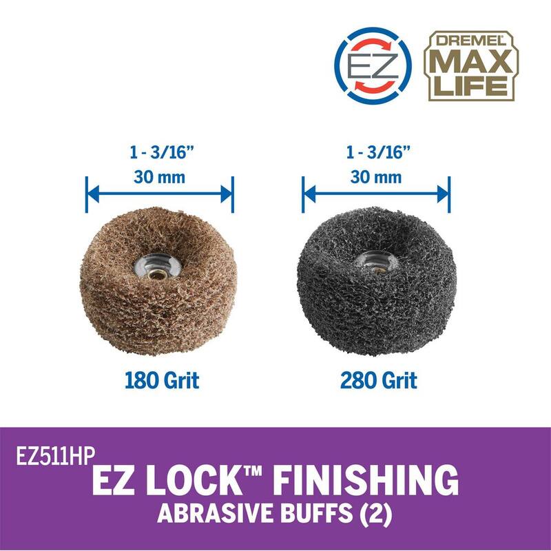 Dremel Max Life 180 Grit y 280 Grit Abrasivos de Acabado en Tela – EZ511HP