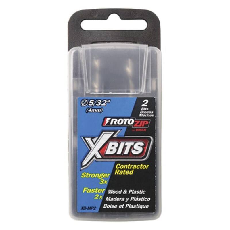 Juego de brocas multiusos Rotozip X-Bit 5/32 pulgadas para perforar en madera, plástico, laminados y revestimiento de aluminio (2 paquetes) - XB-MP2