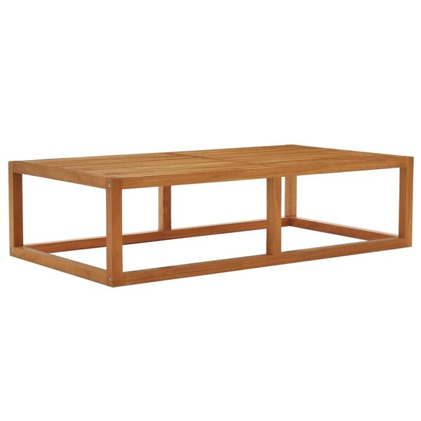 Modway Furniture Newbury Outdoor Patio Premium Grade A Teak Wood Coffee Table, Natural - EEI-3424-NAT
