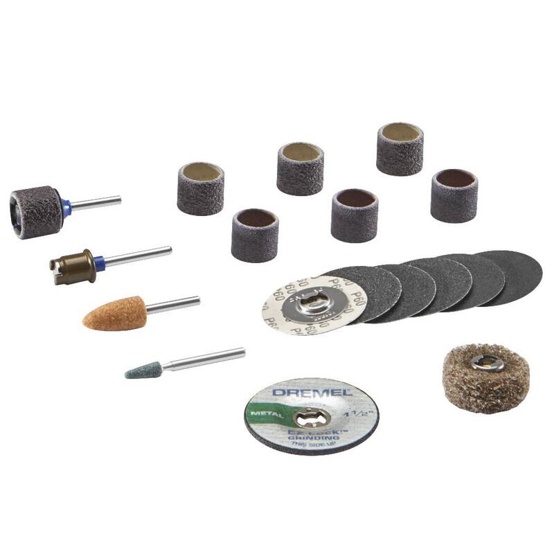 Kit micro de accesorios rotativos EZ Lock para lijar y moler de 18 piezas de Dremel - EZ727