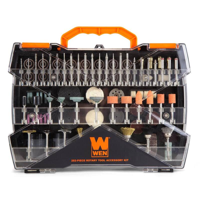 Kit de accesorios surtidos para herramienta rotativa WEN con estuche de transporte (282 piezas) - 230282A