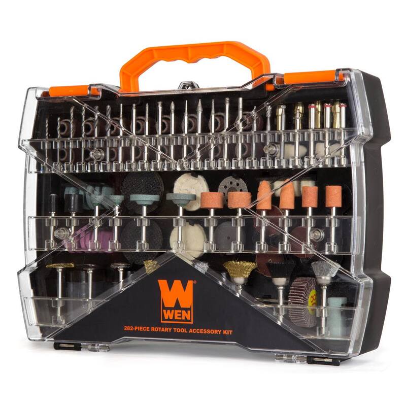 Kit de accesorios surtidos para herramienta rotativa WEN con estuche de transporte (282 piezas) - 230282A