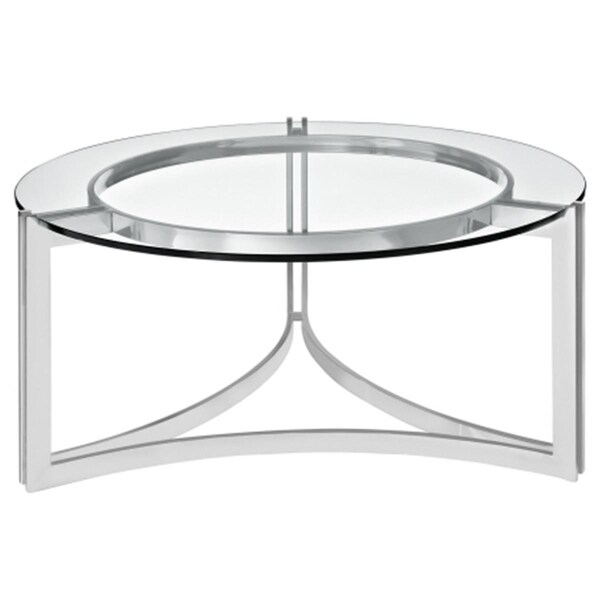 East End Imports Signet Stainless Steel Coffee Table- Silver - EEI-1438-SLV