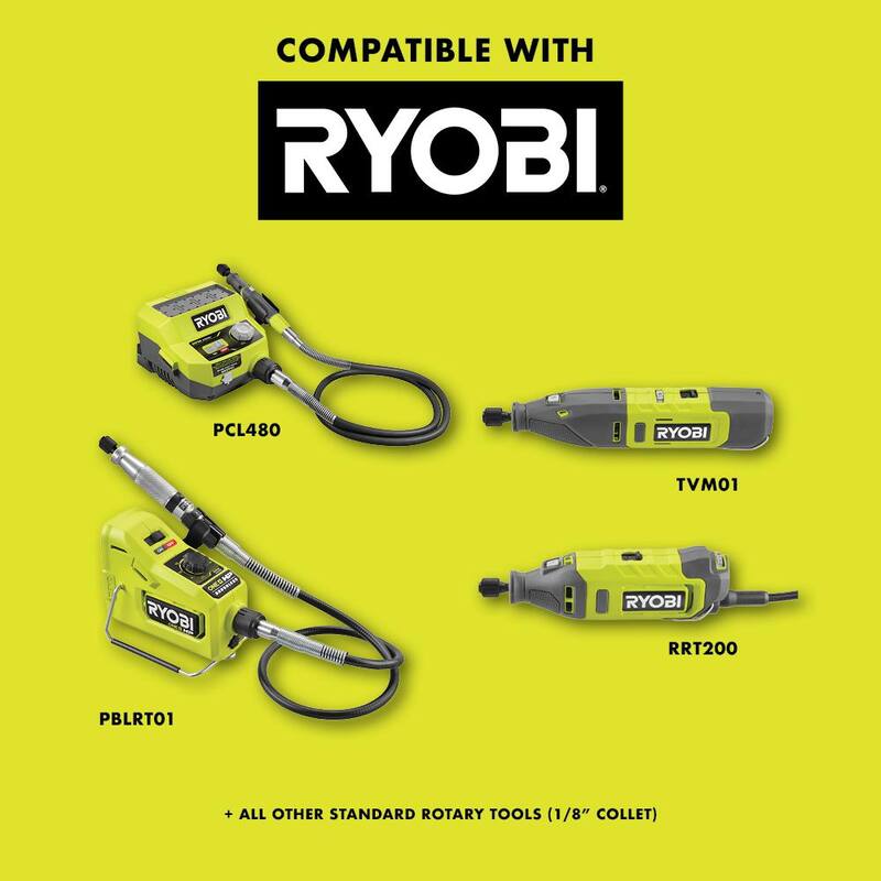 RYOBI Herramienta Rotativa de 8 Piezas para Cortar Yeso con Puntas Guiadas (Para Yeso) - A90DR03