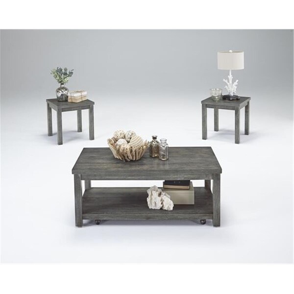 Procomfort 19 x 46 x 23 in. Castered Cocktail Table, Dove Grey, 3PK - PR807926