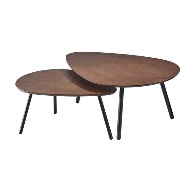 Gfancy Fixtures Walnut Nesting Coffee Table 30.71 x 41.34 x 17 in. - GF3088910