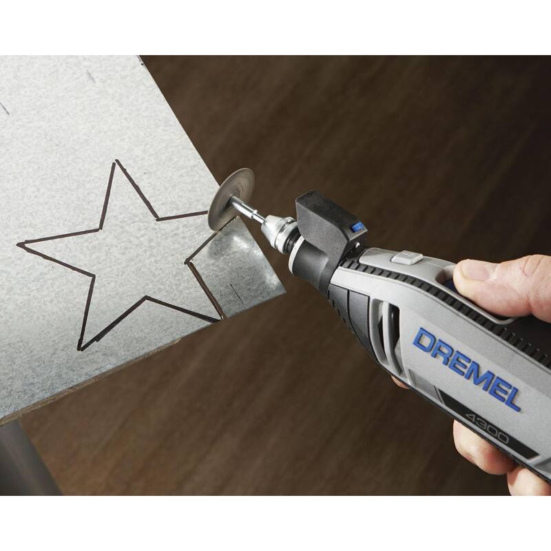 Juego de herramienta rotativa con cable Dremel de la Serie 4300 de 1.8 amperes de velocidad variable con kit de accesorios para herramienta rotativa (130 piezas) - 71301+43005/40.
