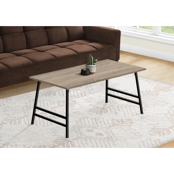 Daphnes Dinnette 40 in. Contemporary Coffee Table Dark Taupe & Black - DA3076426