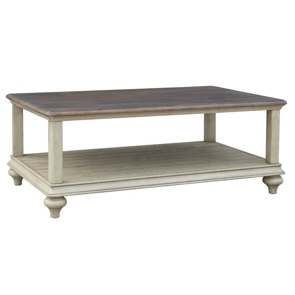 Sunset Trading Shades of Sand Cocktail Table - Storage Shelf - CF-2390-0490