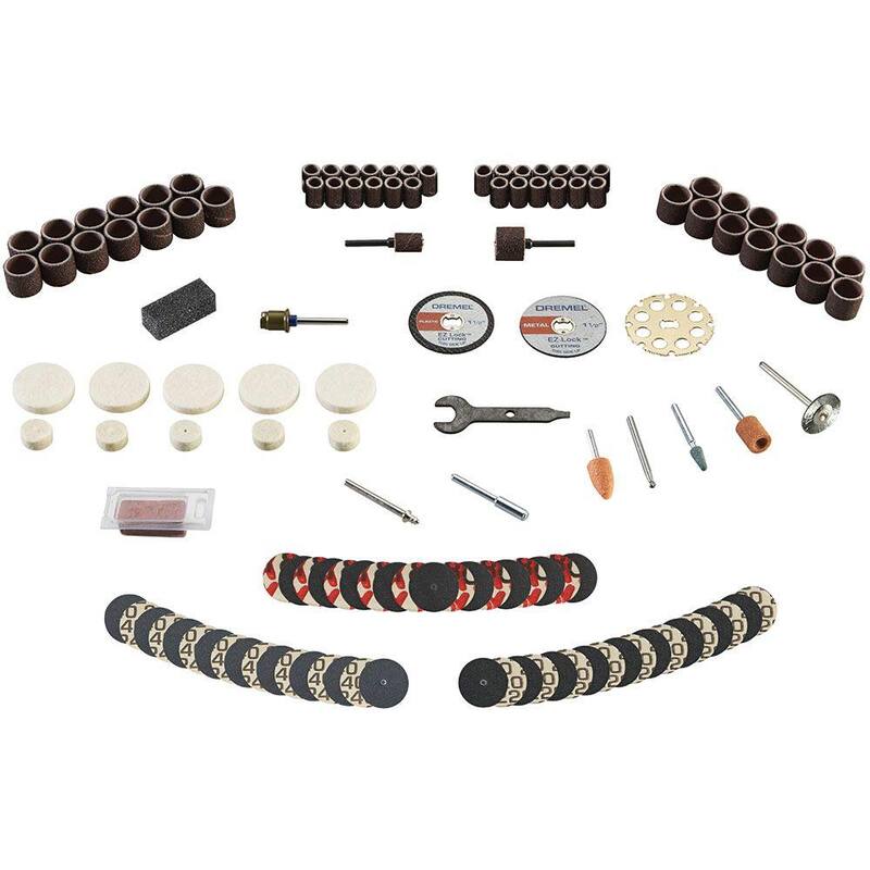 Kit de accesorios Dremel Rotary Tool Mega (130 piezas) con accesorio de eje flexible para herramienta rotativa - 713-01 + 225-02