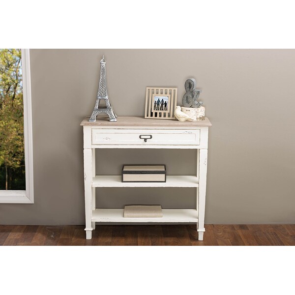 Baxton Studio Dauphine Traditional French Accent Console Table-1 Drawer - 111-6028