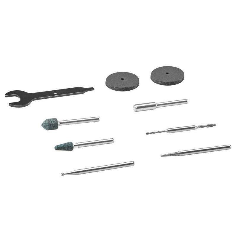 Kit de accesorios para herramienta rotativa de vidrio y piedra (8 piezas) -736-01